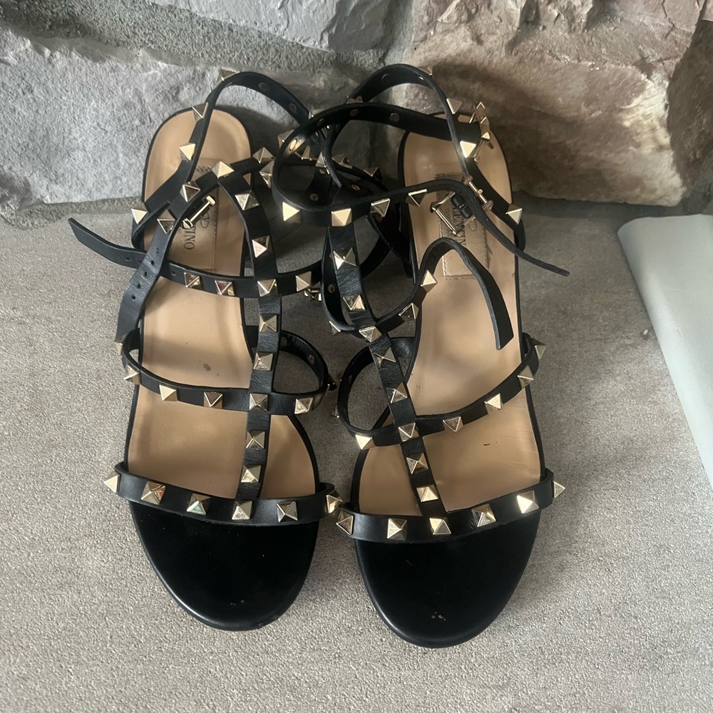 Rockstud Valentino ankle strap heels